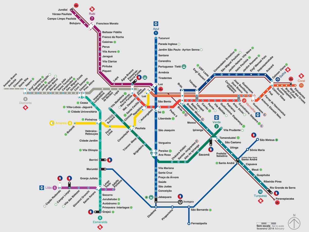 Kaart São Paulo veab