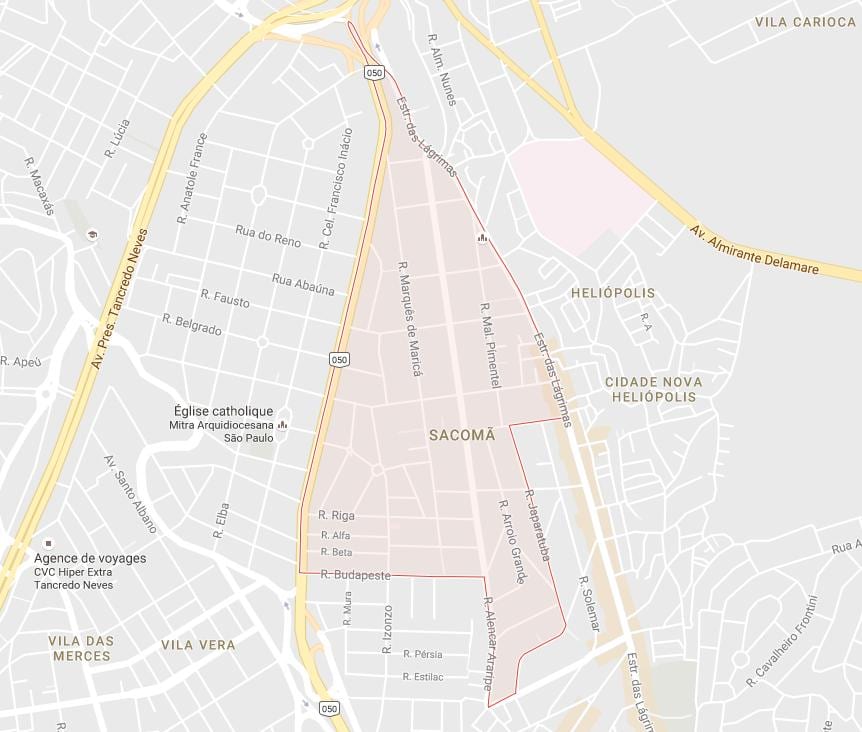 Kaart Sacomã São Paulo