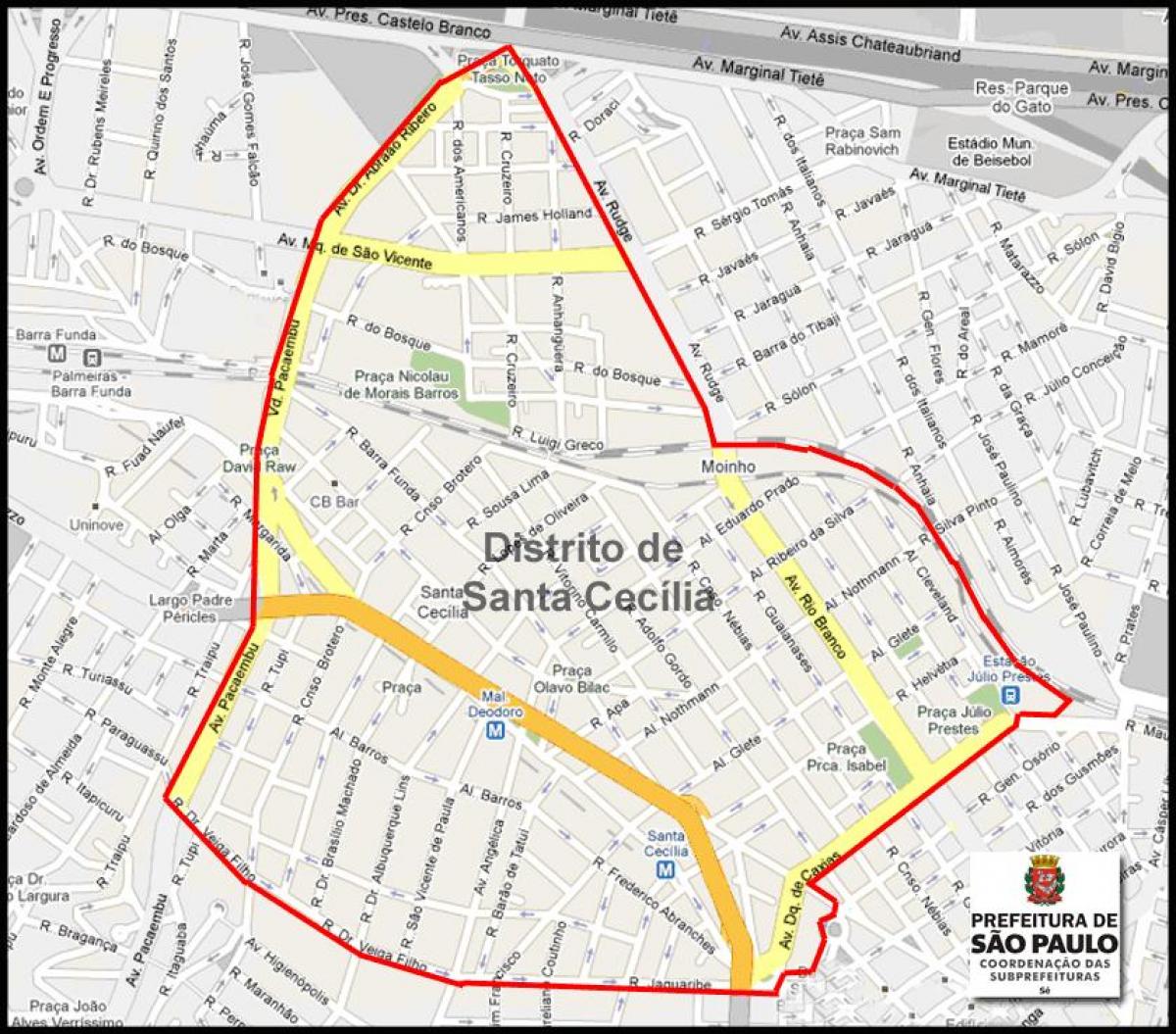 Kaart Santa Cecília São Paulo