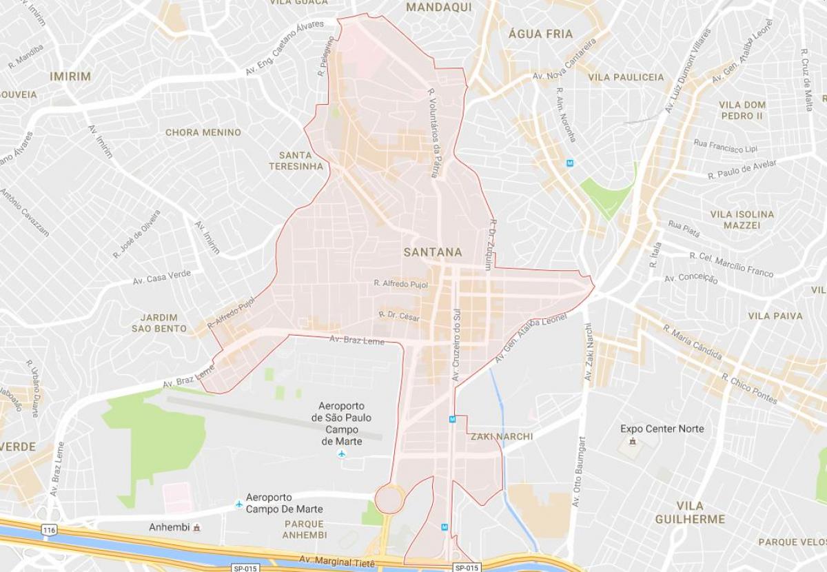 Kaart Santana São Paulo