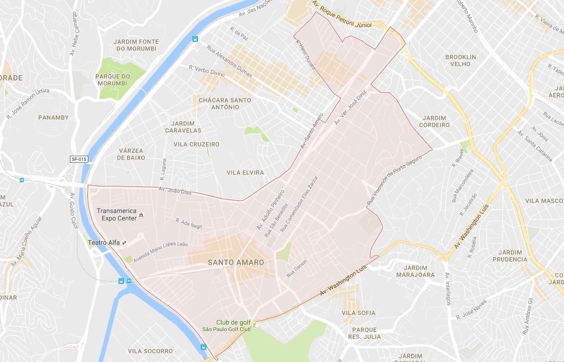 Kaart Santo Amaro São Paulo