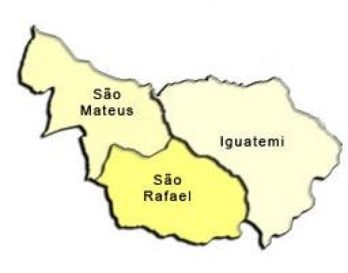 Kaart Sao Mateus alam-prefektuur