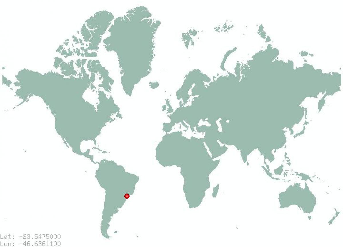 Kaart São Paulo maailmas