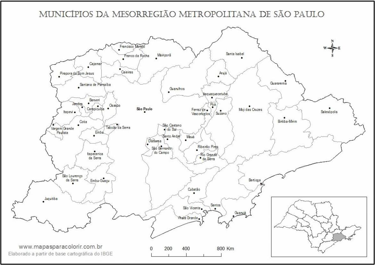 Kaart São Paulo neitsi