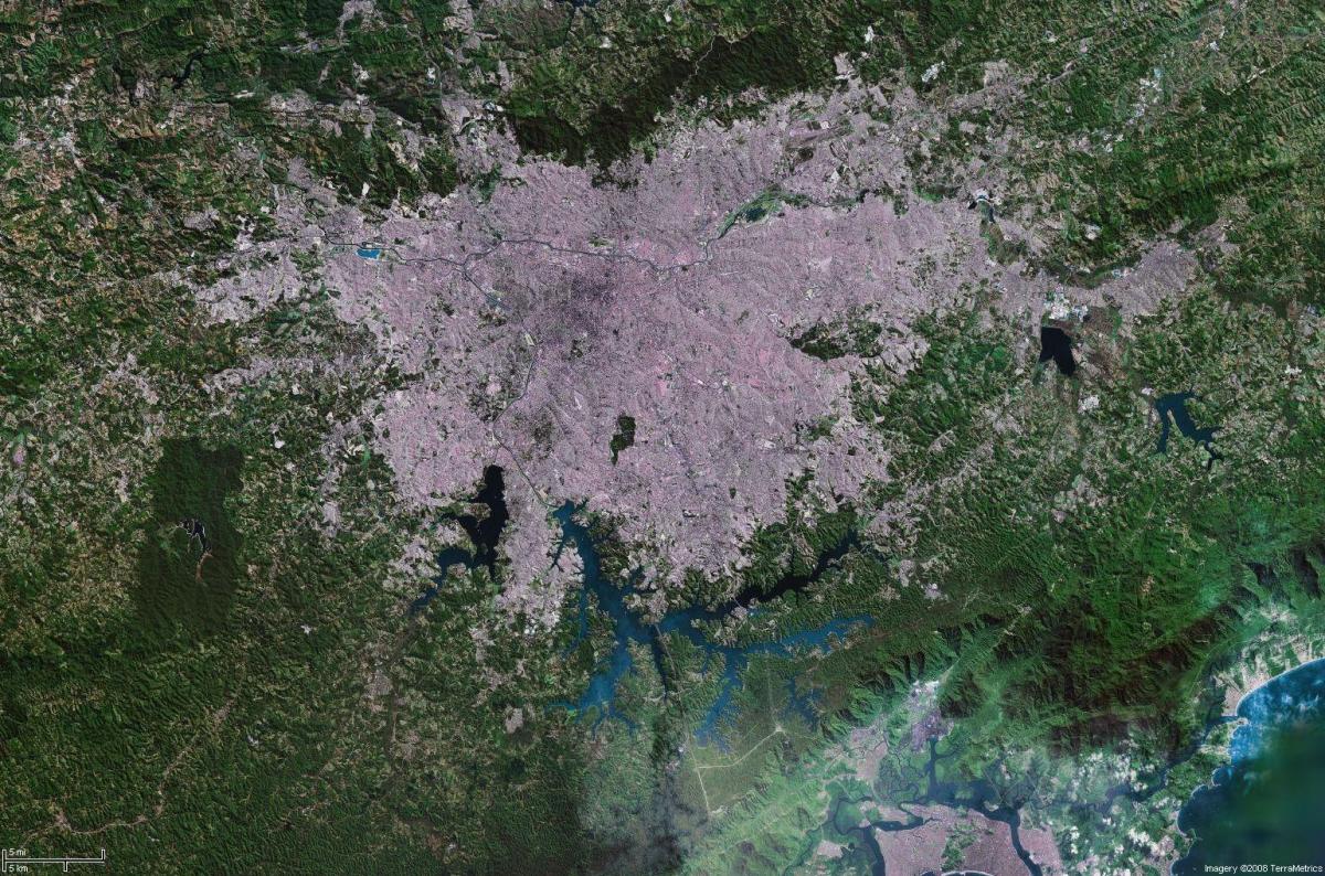 Kaart, satelliit-São Paulo