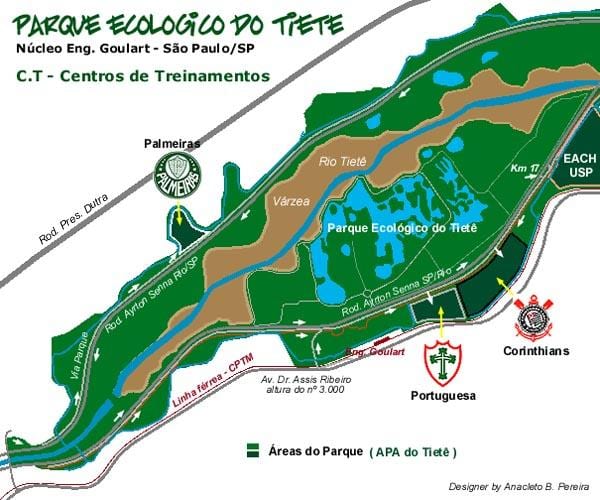 Kaart Tiete Ökoloogiline Park