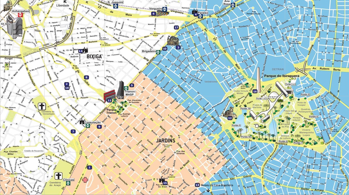 Kaart turismi-São Paulo