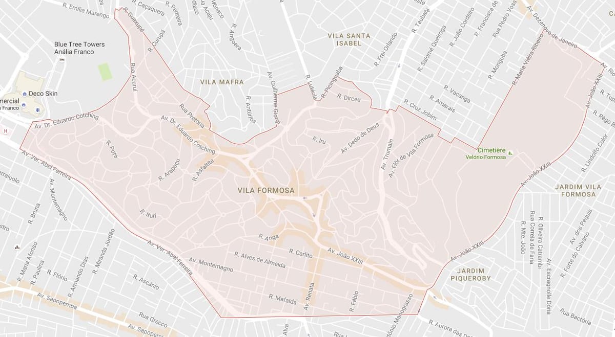 Kaart Vila Formosa São Paulo