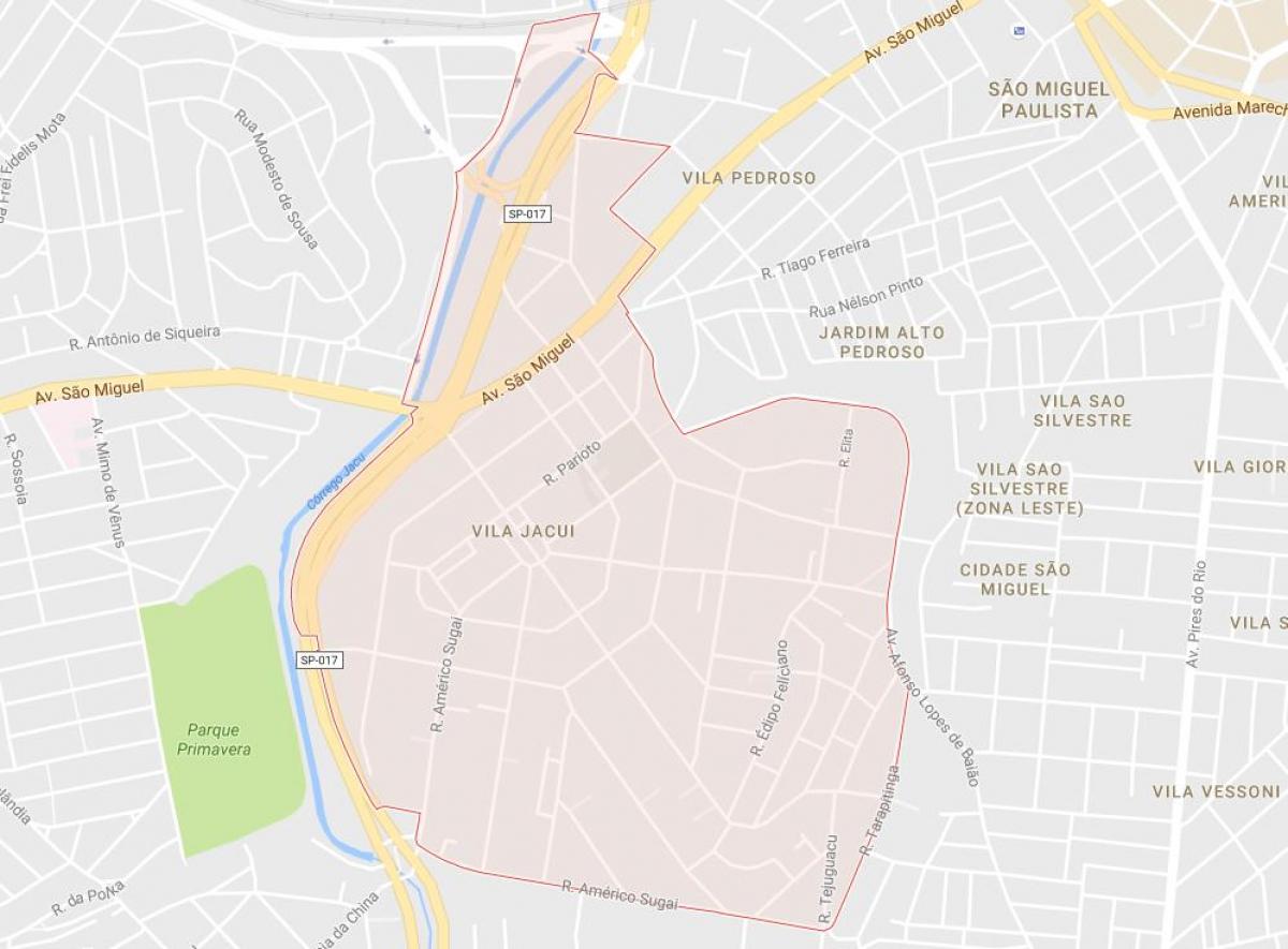 Kaart Vila Jacuí São Paulo