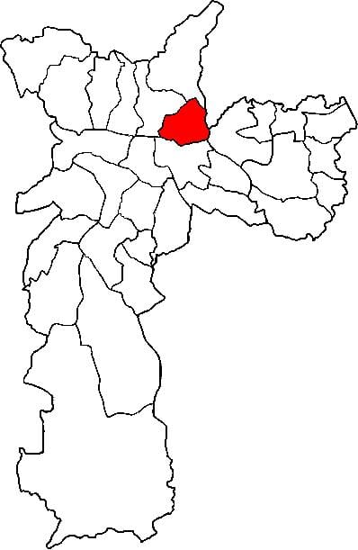 Kaart Vila Maria alam-prefektuuri São Paulo