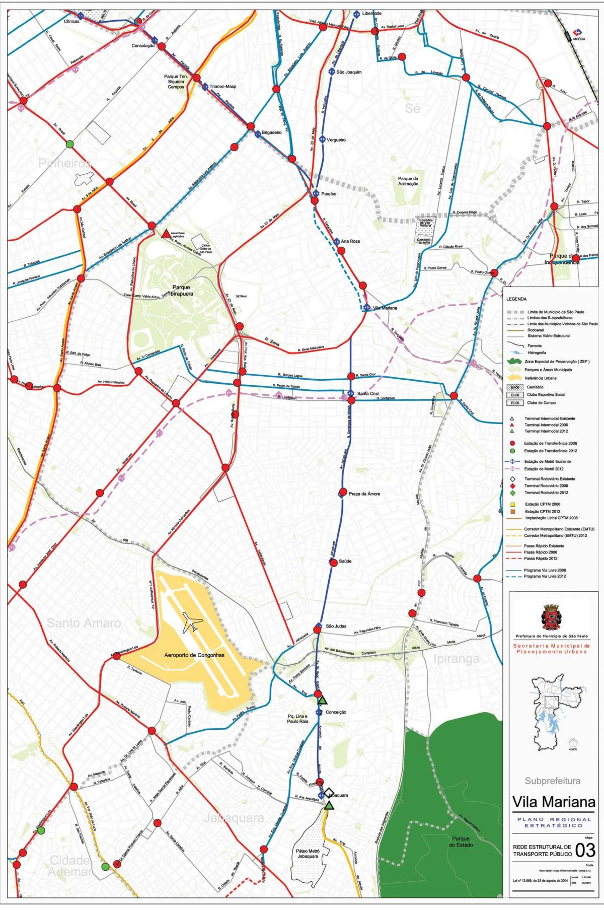 Kaart Vila Mariana São Paulo - Avalik transport