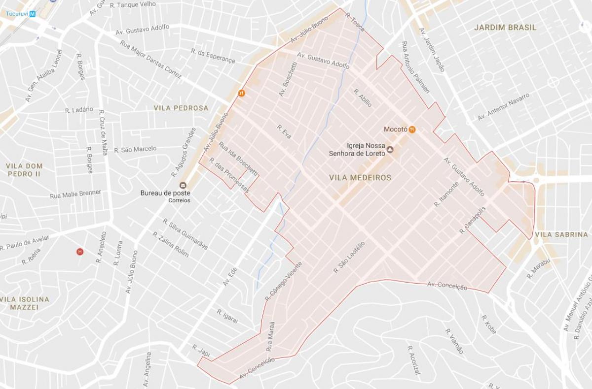 Kaart Vila Medeiros São Paulo