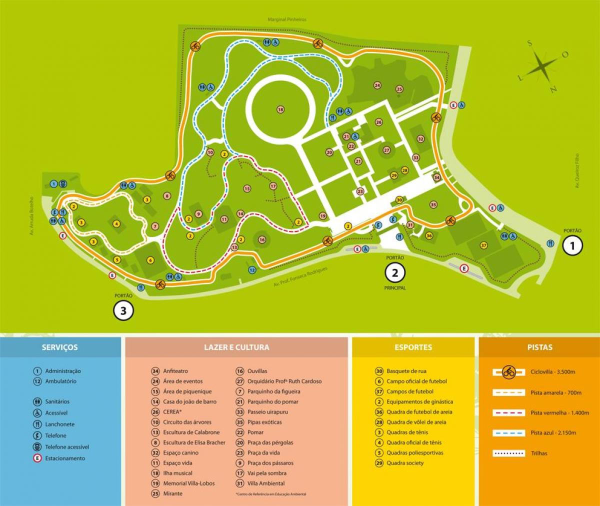 Kaart Villa lobos Park