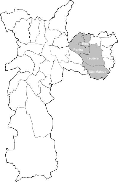 Kaart tsooni Timor 1 São Paulo