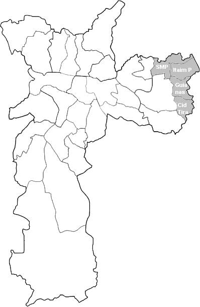 Kaart tsooni Timor 2 São Paulo
