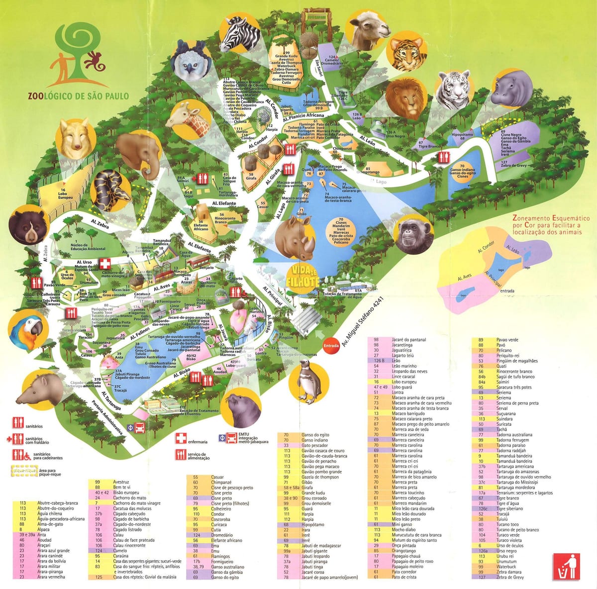 Kaart zooloogia park São Paulo