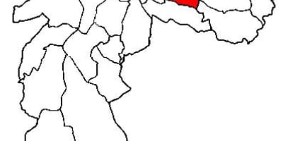 Kaart Aricanduva-Vila Formosa alam-prefektuuri São Paulo