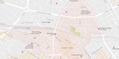 Kaart Barra Funda São Paulo