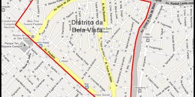Kaart Bela Vista São Paulo