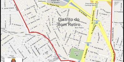 Kaart Bom Retiro São Paulo