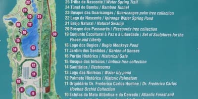 Kaart botaanikaaed São Paulo