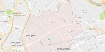 Kaart Brás São Paulo