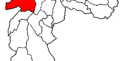 Kaart Butantã alam-prefektuuri São Paulo