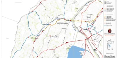 Kaart Campo Limpo São Paulo - Avalik transport