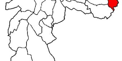 Kaart Cidade Tiradentes alam-prefektuuri São Paulo