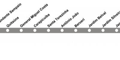 Kaart CPTM São Paulo - Rida 10 - Teemant
