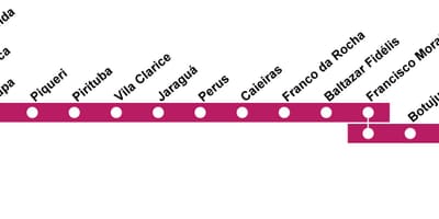 Kaart CPTM São Paulo - Rida 7 - Ruby