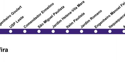 Kaart CPTM São Paulo - Rida 12 - Sapphire