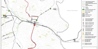 Kaart Guaianases São Paulo - Avalik transport