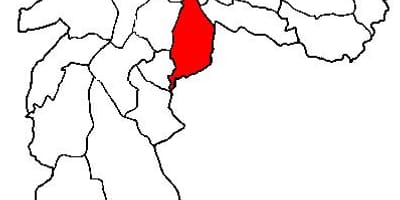 Kaart Ipiranga alam-prefektuuri São Paulo