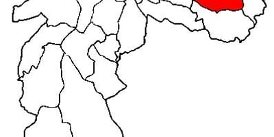 Kaart Itaquera alam-prefektuuri São Paulo