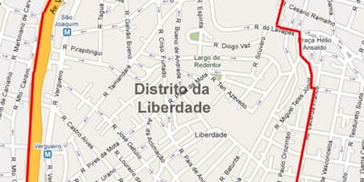 Kaart Liberdade São Paulo