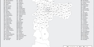 Kaart piirkonnas São Paulo