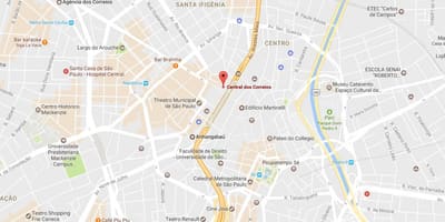 Kaart Palácio dos Correios São Paulo