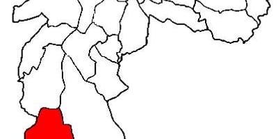 Kaart Parelheiros alam-prefektuuri São Paulo