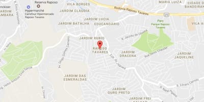 Kaart Raposo Tavares São Paulo