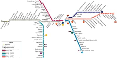 Kaart São Paulo CPTM