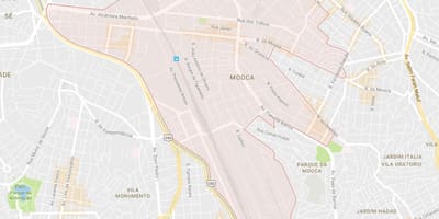 Kaart São Paulo Mooca