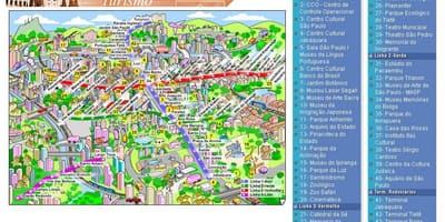 Kaart São Paulo vaatamisväärsused