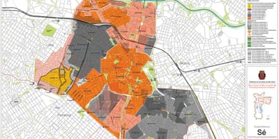 Kaart Sé São Paulo - amet, mulla
