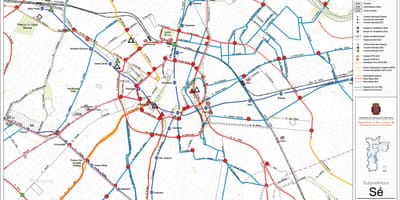 Kaart Sé São Paulo - Avalik transport