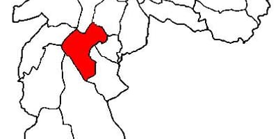 Kaart Santo Amaro alam-prefektuuri São Paulo
