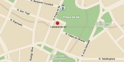 Kaart metropolitan katedraal São Paulo
