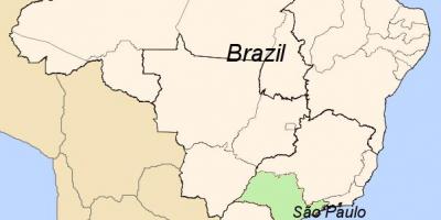 Kaart São Paulo, Brasiilia