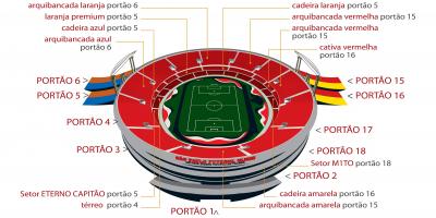 Kaart São Paulo Morumbi staadion