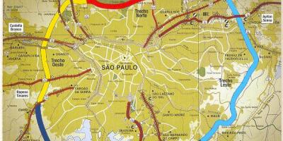 Kaart São Paulo ringtee